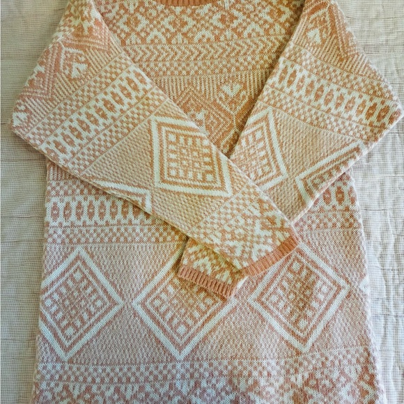 Huntington Ridge Sweaters - Vintage Pink & Cream Knit Sweater